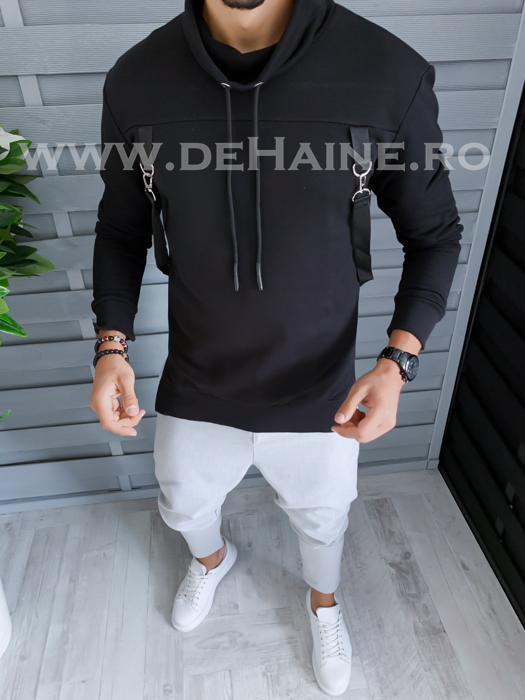 Hanorac barbati slim fit negru 2676 i11-5.6